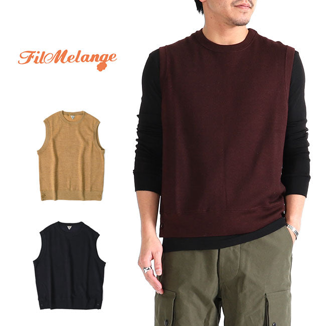 Filmelange フィルメランジェ WILLIAM ウィリアム クルーネック ニットベスト (メンズ)