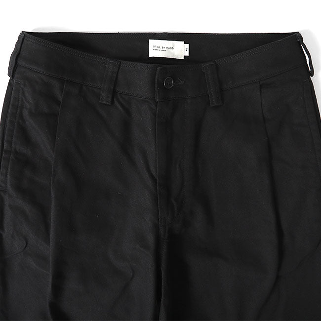 Still By Hand スティルバイハンド コットンカルゼ 裏起毛パンツ PT0194 メンズ