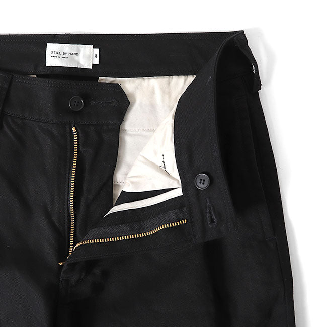 Still By Hand スティルバイハンド コットンカルゼ 裏起毛パンツ PT0194 メンズ