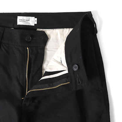 Still By Hand スティルバイハンド コットンカルゼ 裏起毛パンツ PT0194 メンズ