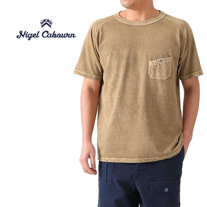 Nigel Cabourn ナイジェルケーボン ピグメント 胸ポケットTシャツ  80400021002 半袖Tシャツ 顔料染め (メンズ)