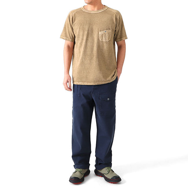 Nigel Cabourn ナイジェルケーボン ピグメント 胸ポケットTシャツ  80400021002 半袖Tシャツ 顔料染め (メンズ)