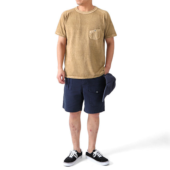 Nigel Cabourn ナイジェルケーボン ピグメント 胸ポケットTシャツ  80400021002 半袖Tシャツ 顔料染め (メンズ)