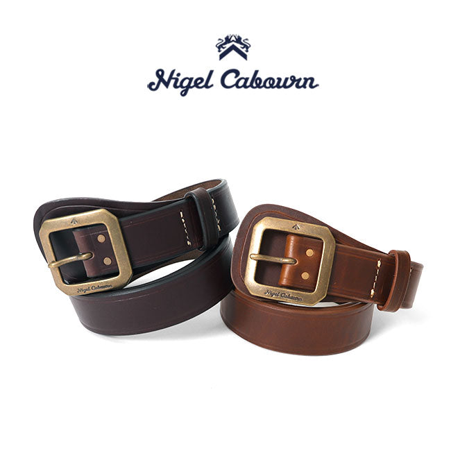 Nigel Cabourn ナイジェルケーボン クロムエクセル アーミー レザーベルト 64010 メンズ