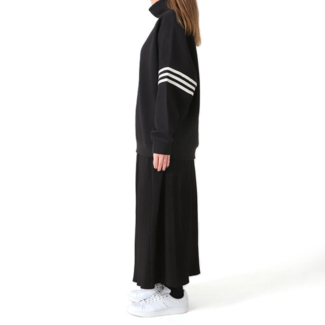 adidas アディダスオリジナルス アディカラー オーバーサイズ ハイネック スウェット IM1817 黒 トレーナー レディース