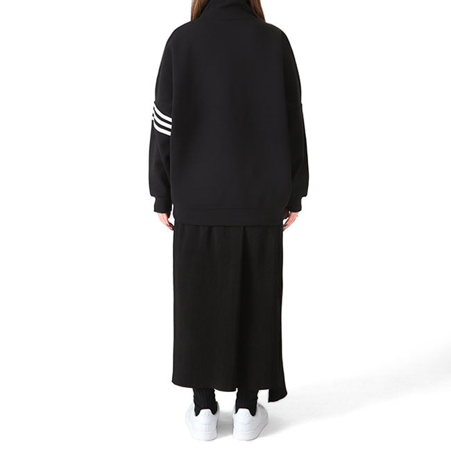 adidas アディダスオリジナルス アディカラー オーバーサイズ ハイネック スウェット IM1817 黒 トレーナー レディース