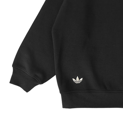 adidas アディダスオリジナルス アディカラー オーバーサイズ ハイネック スウェット IM1817 黒 トレーナー レディース