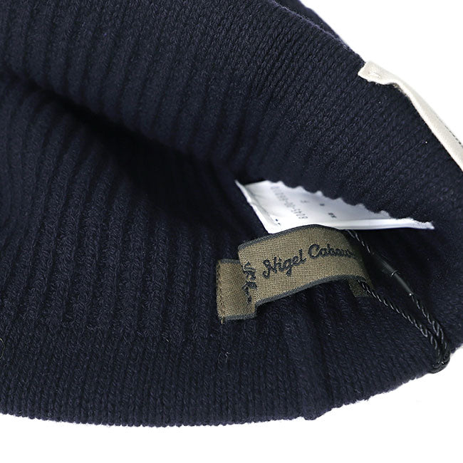 Nigel Cabourn ナイジェルケーボン ウール ラベルロゴ ショート ニットキャップ 80450066010 ビーニー 帽子 メンズ レディース
