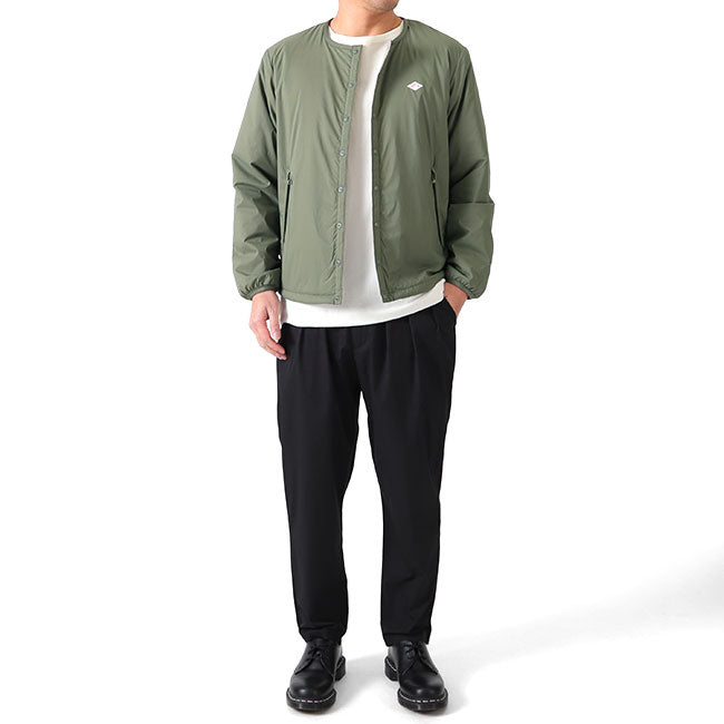 DANTON ダントン プリマロフト インサレーション ノーカラージャケット JD-8885 SBT インナーダウン メンズ