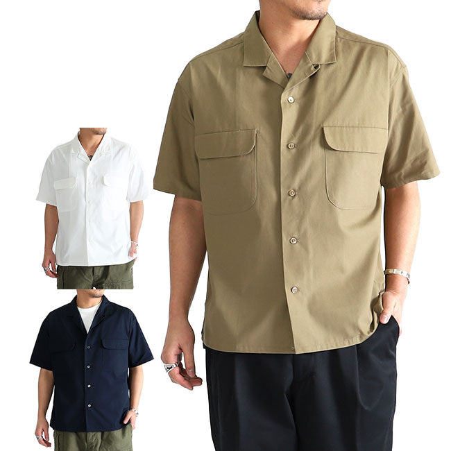 Nigel Cabourn ナイジェルケーボン オープンカラーシャツ 80360011005 80380011005 半袖シャツ (メンズ)