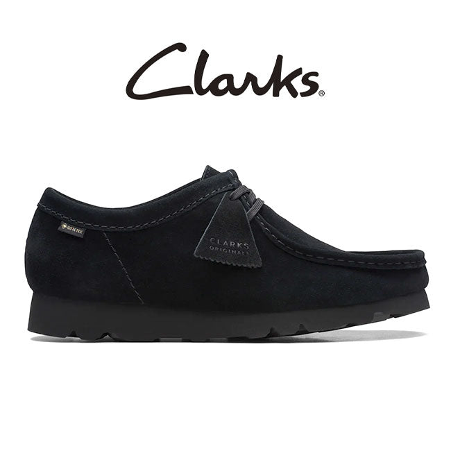 CLARKS クラークス Wallabee GTX ワラビー ゴアテックス スエードレザー モカシンシューズ 26179251 黒 スニーカー メンズ