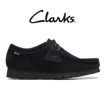 CLARKS クラークス Wallabee GTX ワラビー ゴアテックス スエードレザー モカシンシューズ 26179251 黒 スニーカー メンズ