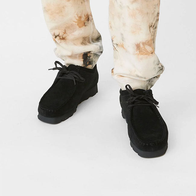 CLARKS クラークス Wallabee GTX ワラビー ゴアテックス スエードレザー モカシンシューズ 26179251 黒 スニーカー メンズ