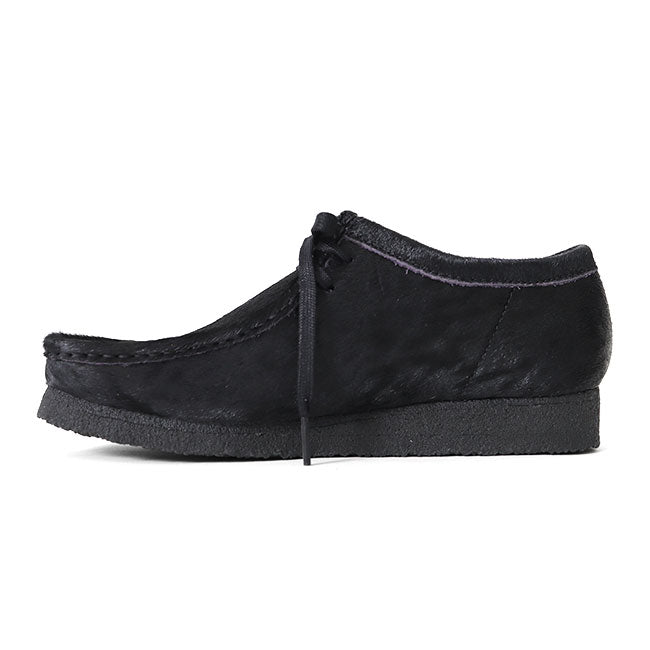 CLARKS クラークス Wallabee Hair On ワラビー ヘアーオン レザー モカシンシューズ 26174031 黒 スニーカー メンズ