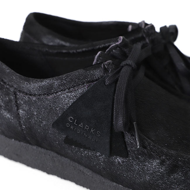 CLARKS クラークス Wallabee Hair On ワラビー ヘアーオン レザー モカシンシューズ 26174031 黒 スニーカー メンズ
