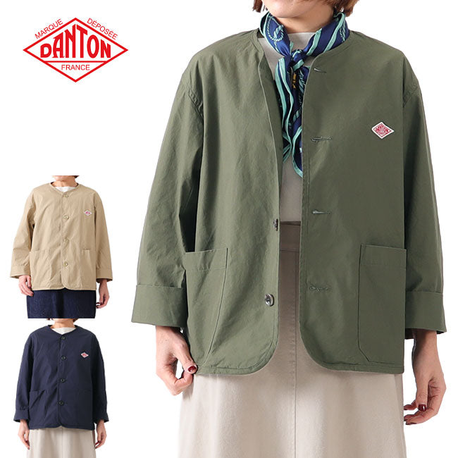 DANTON ダントン ダウンプルーフ カラーレス ワークジャケット DT-A0108 TDU ノーカラージャケット レディース
