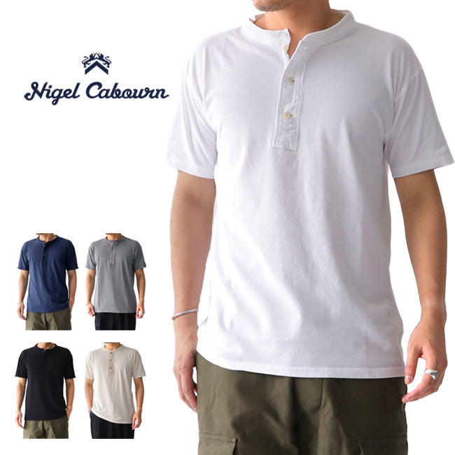 Nigel Cabourn ナイジェルケーボン ビンテージ ヘンリーネックTシャツ 80380021015 (メンズ)