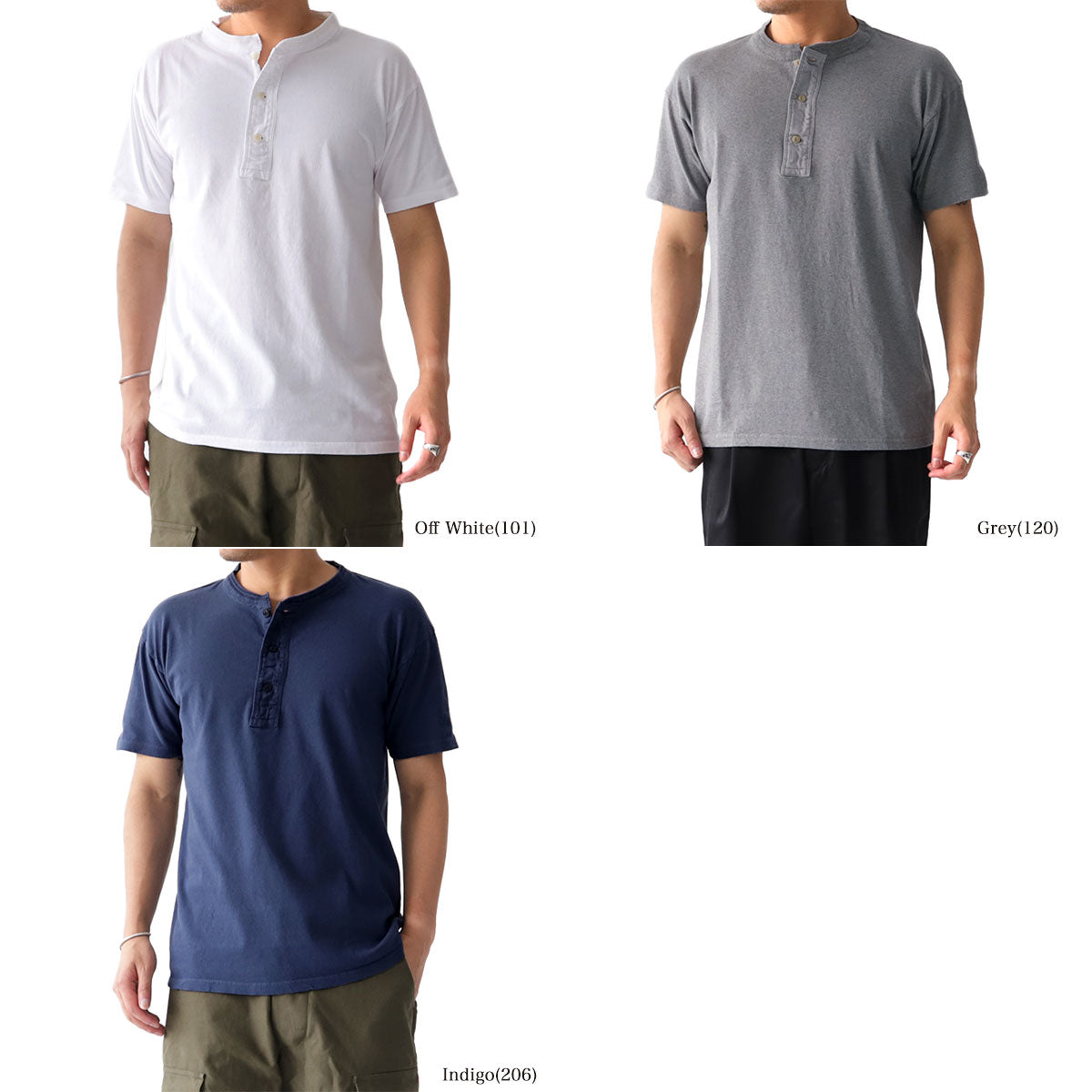 Nigel Cabourn ナイジェルケーボン ビンテージ ヘンリーネックTシャツ 80380021015 (メンズ)