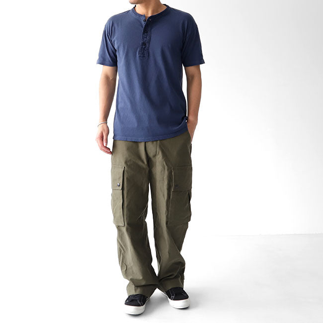 Nigel Cabourn ナイジェルケーボン ビンテージ ヘンリーネックTシャツ 80380021015 (メンズ)