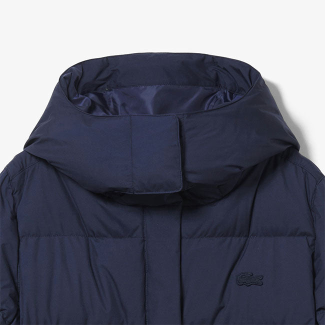 Lacoste ラコステ フード付き ミドル丈 ダウンコート BF275EL 撥水 レディース