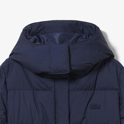 Lacoste ラコステ フード付き ミドル丈 ダウンコート BF275EL 撥水 レディース