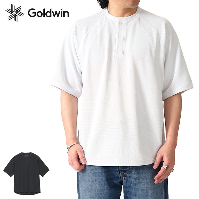 Goldwin ゴールドウィン メッシュワッフル アクチノイド ヘンリーネックTシャツ GL66143 半袖Tシャツ サーマル メンズ