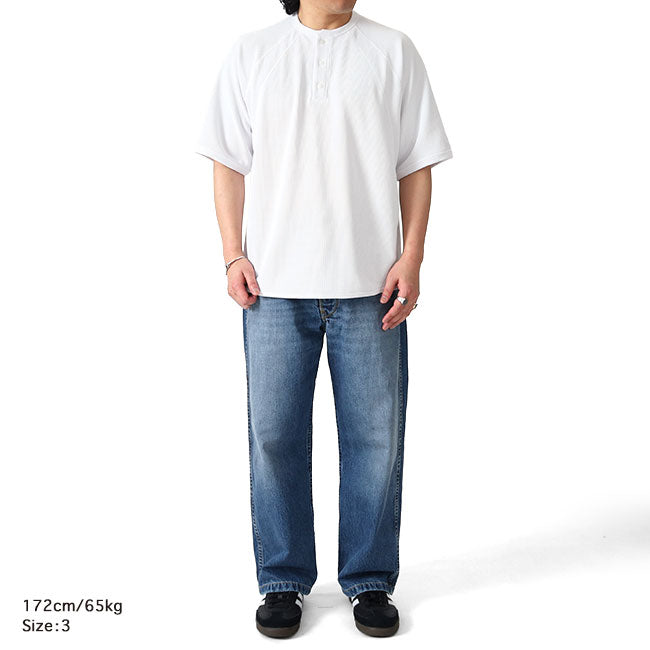 Goldwin ゴールドウィン メッシュワッフル アクチノイド ヘンリーネックTシャツ GL66143 半袖Tシャツ サーマル メンズ