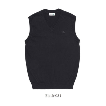 LACOSTE ラコステ ウォッシャブルウール クールマックス Vネックベスト AH144EL メンズ