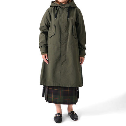 Fred Perry フレッドペリー ミックスパネル モッズパーカー F6325 キルティング モッズコート レディース