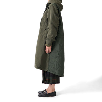 Fred Perry フレッドペリー ミックスパネル モッズパーカー F6325 キルティング モッズコート レディース