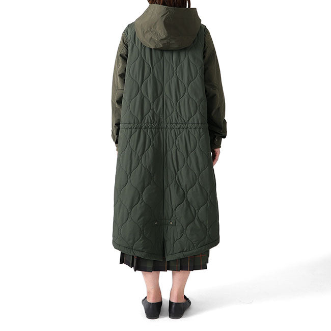 Fred Perry フレッドペリー ミックスパネル モッズパーカー F6325 キルティング モッズコート レディース