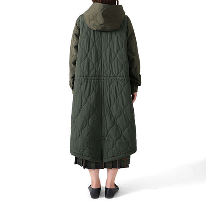 Fred Perry フレッドペリー ミックスパネル モッズパーカー F6325 キルティング モッズコート レディース