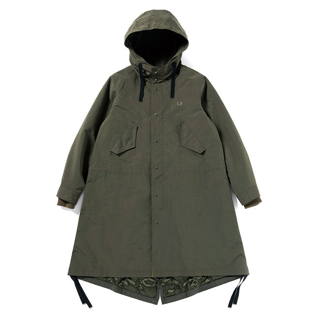 Fred Perry フレッドペリー ミックスパネル モッズパーカー F6325 キルティング モッズコート レディース