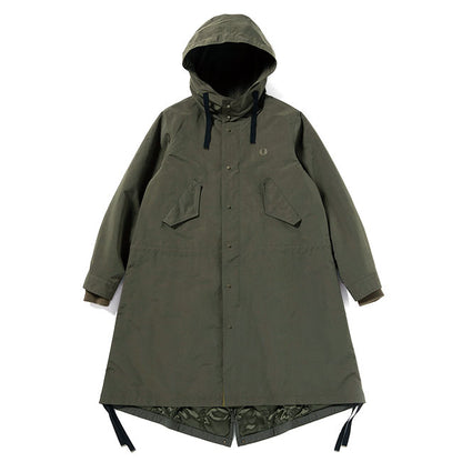 Fred Perry フレッドペリー ミックスパネル モッズパーカー F6325 キルティング モッズコート レディース