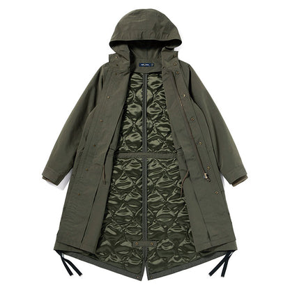 Fred Perry フレッドペリー ミックスパネル モッズパーカー F6325 キルティング モッズコート レディース