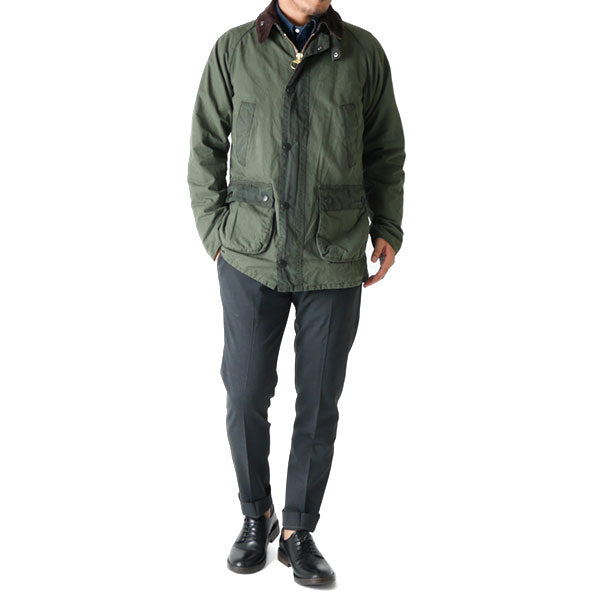 Barbour バブアー ウォッシュド スリムフィット ビデイル オイルドジャケット MWX1015 セージ メンズ