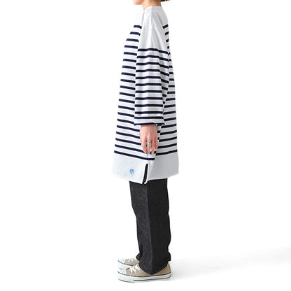 ORCIVAL オーシバル ラッセルボーダー ボートネック オーバーサイズ カットソー 6101C ロンT 長袖Tシャツ レディース
