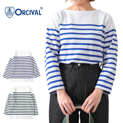 ORCIVAL オーシバル ラッセルフレンチ セーラー ボーダーTシャツ 6803 長袖Tシャツ レディース