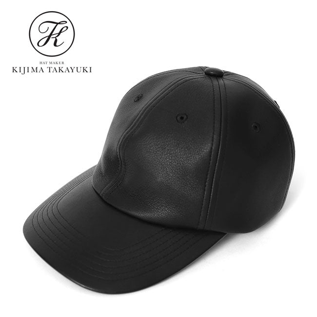 KIJIMA TAKAYUKI SHEEP LEATHER 6PANEL CAP 232815
