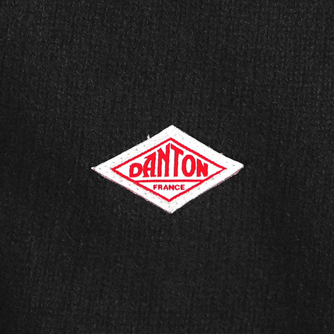 DANTON ダントン ラムウール クルーネック ニット カーディガン DT-D0031 LMW ノーカラー レディース