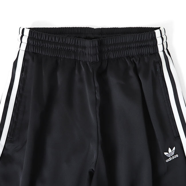 adidas アディダスオリジナルス サテン ワイド トラックパンツ IU2520 黒 ジャージ レディース