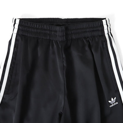 adidas アディダスオリジナルス サテン ワイド トラックパンツ IU2520 黒 ジャージ レディース