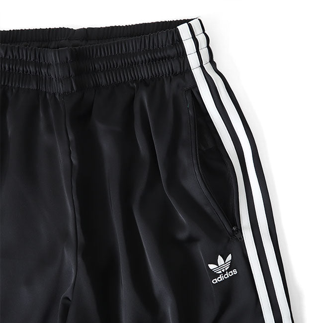 adidas アディダスオリジナルス サテン ワイド トラックパンツ IU2520 黒 ジャージ レディース