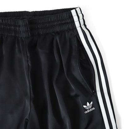 adidas アディダスオリジナルス サテン ワイド トラックパンツ IU2520 黒 ジャージ レディース