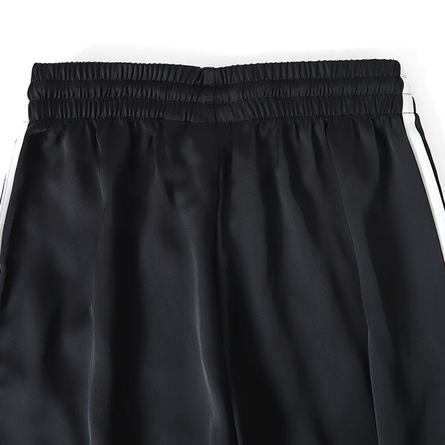adidas アディダスオリジナルス サテン ワイド トラックパンツ IU2520 黒 ジャージ レディース