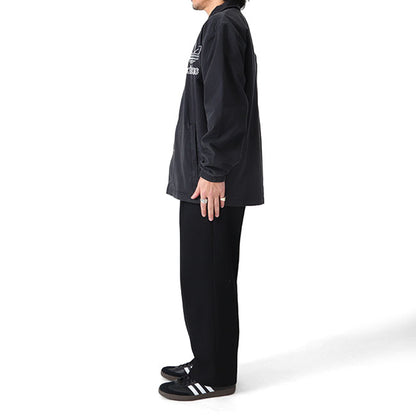 adidas アディダスオリジナルス アディカラー トレフォイルロゴ オーバーサイズ コーチジャケット IU2371 黒 メンズ