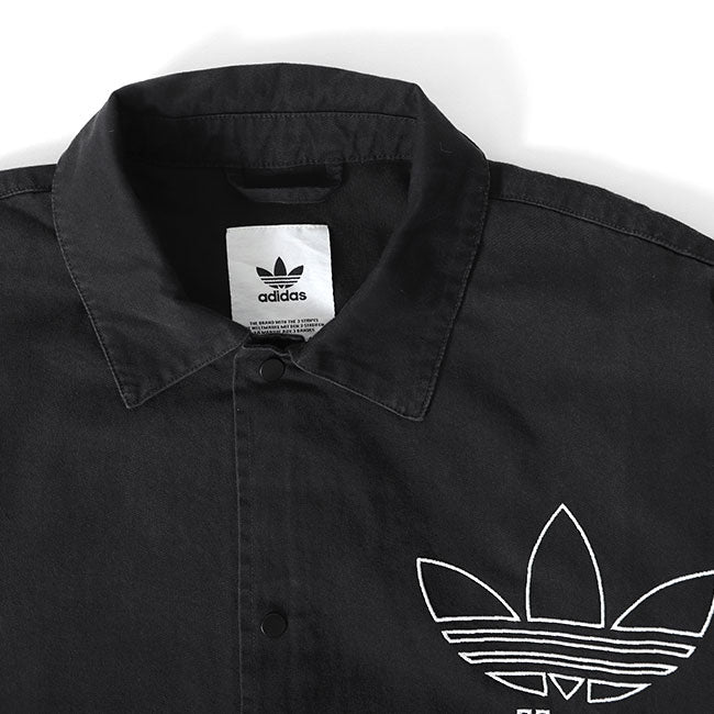 adidas アディダスオリジナルス アディカラー トレフォイルロゴ オーバーサイズ コーチジャケット IU2371 黒 メンズ