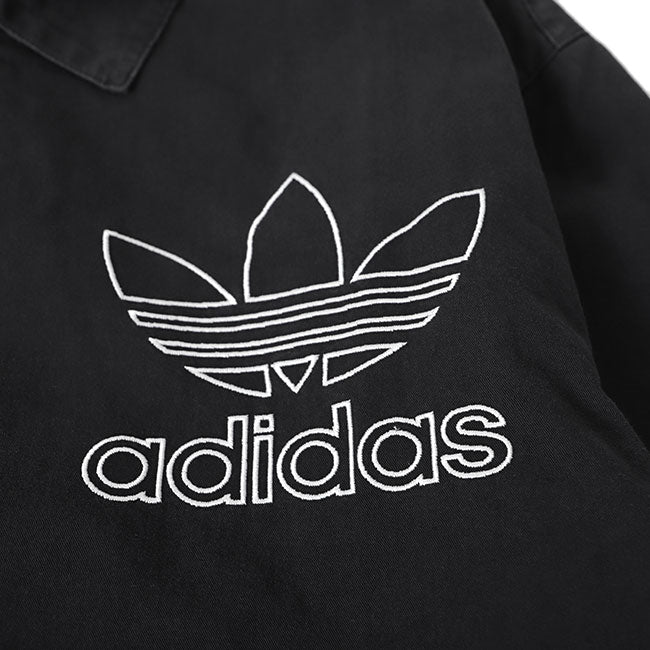 adidas アディダスオリジナルス アディカラー トレフォイルロゴ オーバーサイズ コーチジャケット IU2371 黒 メンズ