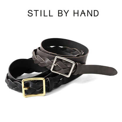 STILL BY HAND スティルバイハンド 編み込み レザー コンビネーションベルト GD02221 メンズ ギフト プレゼント