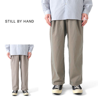 STILL BY HAND スティルバイハンド インボックスプリーツ ワイド テーパードパンツ PT08221 玉虫パンツ メンズ